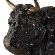 Uttermost Bison Bust Tarnished Bronze and Crystal Sculpture