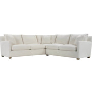 Rowe Furniture Lilah Bone White Plush Chenille Performance Fabric 106” Sectional ~ Express Collection