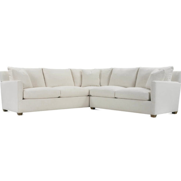 Rowe Furniture Lilah Bone White Plush Chenille Performance Fabric 106” Sectional ~ Express Collection