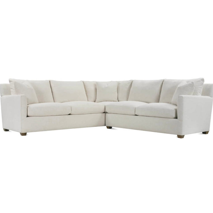 Rowe Furniture Lilah Bone White Plush Chenille Performance Fabric 106” Sectional ~ Express Collection