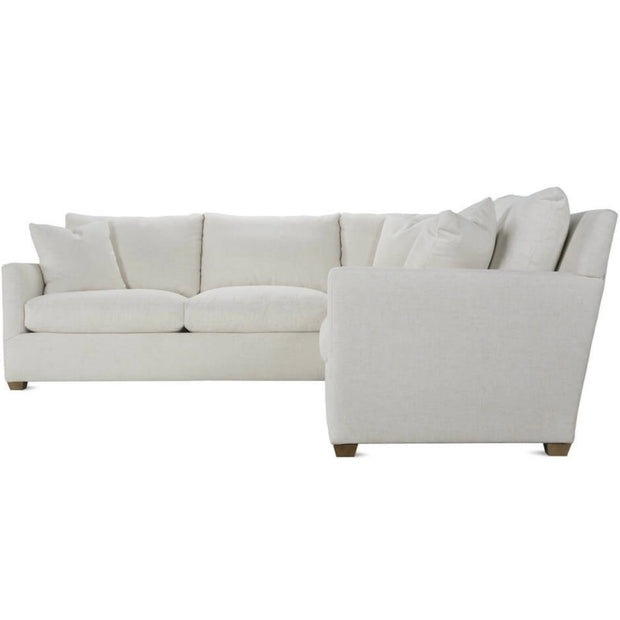 Rowe Furniture Lilah Bone White Plush Chenille Performance Fabric 106” Sectional ~ Express Collection