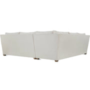 Rowe Furniture Lilah Bone White Plush Chenille Performance Fabric 106” Sectional ~ Express Collection