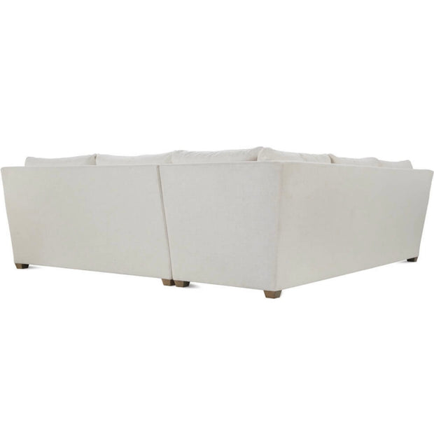 Rowe Furniture Lilah Bone White Plush Chenille Performance Fabric 106” Sectional ~ Express Collection