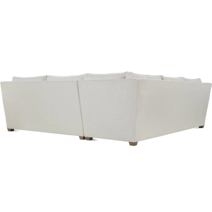 Rowe Furniture Lilah Bone White Plush Chenille Performance Fabric 106” Sectional ~ Express Collection