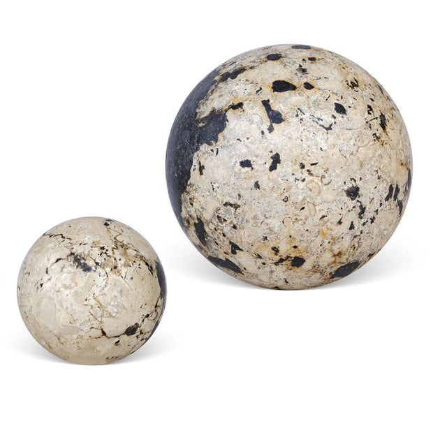 Uttermost Nouveau Stone Spheres ~ Set Of 2 ~ Indoor And Outdoor Use