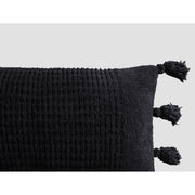 Sunday Citizen Black Braided Pom Pom Lumbar Pillow 36 x 14