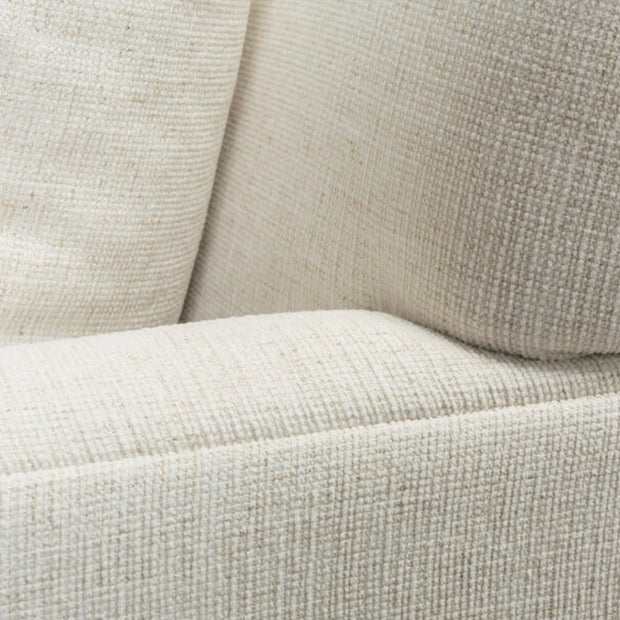Rowe Furniture Lilah Bone White Plush Chenille Performance Fabric 106” Sectional ~ Express Collection