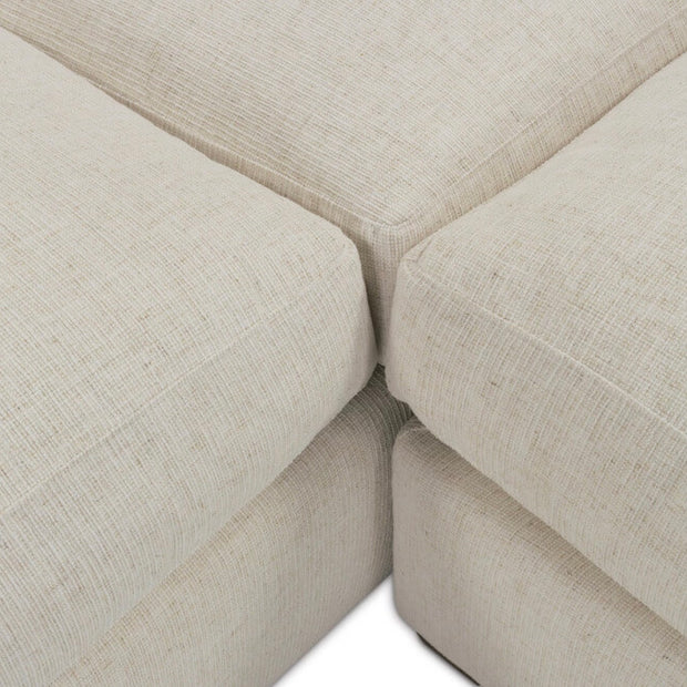 Rowe Furniture Lilah Bone White Plush Chenille Performance Fabric 106” Sectional ~ Express Collection