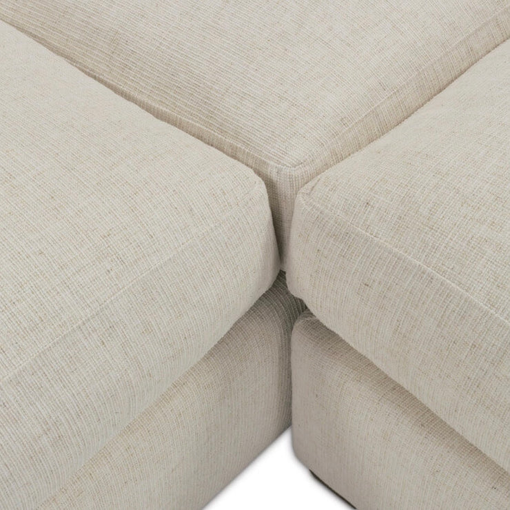 Rowe Furniture Lilah Bone White Plush Chenille Performance Fabric 106” Sectional ~ Express Collection