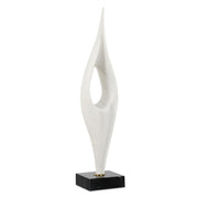 Uttermost Fluid Drop Matte White Stone Sculpture