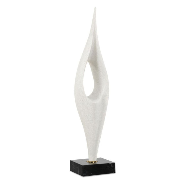 Uttermost Fluid Drop Matte White Stone Sculpture
