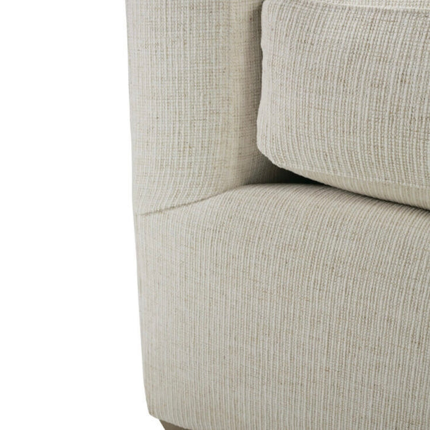 Rowe Furniture Lilah Bone White Plush Chenille Performance Fabric 106” Sectional ~ Express Collection