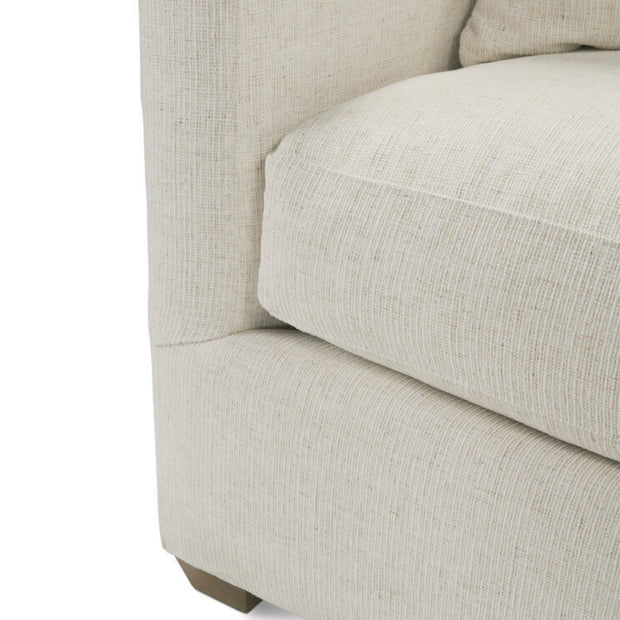 Rowe Furniture Lilah Bone White Plush Chenille Performance Fabric 106” Sectional ~ Express Collection