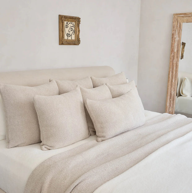 Kashwere Ultra Soft Linen and Desert Dune Fleck 24x24 Pillow with Plush Insert