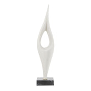 Uttermost Fluid Drop Matte White Stone Sculpture