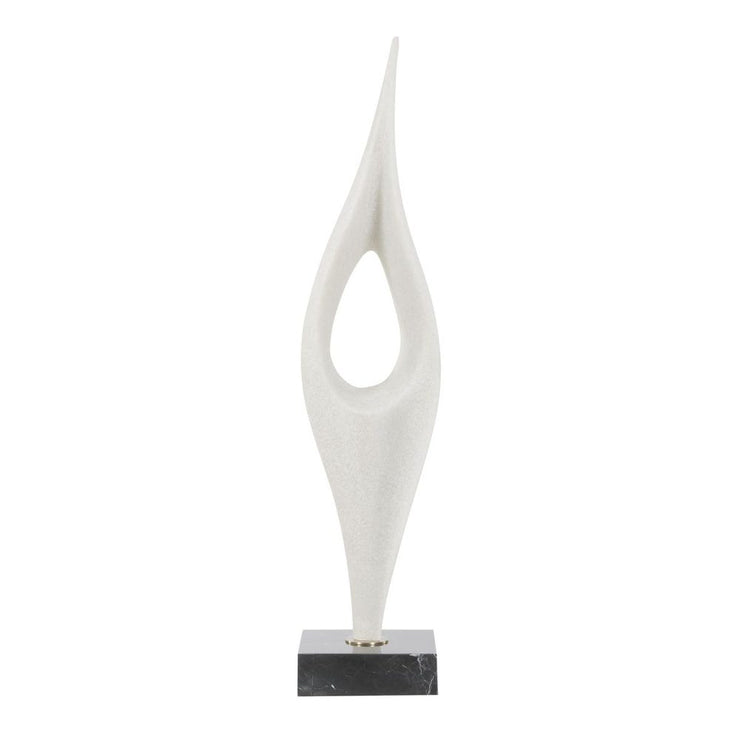 Uttermost Fluid Drop Matte White Stone Sculpture