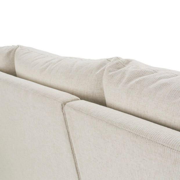 Rowe Furniture Lilah Bone White Plush Chenille Performance Fabric 106” Sectional ~ Express Collection