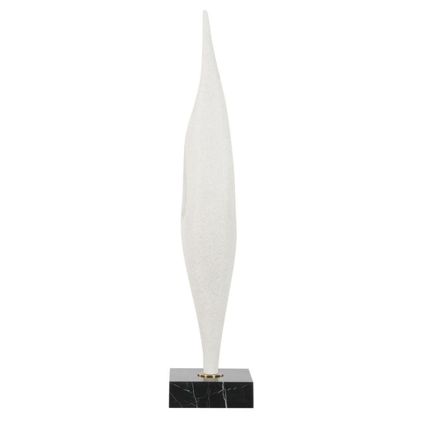 Uttermost Fluid Drop Matte White Stone Sculpture