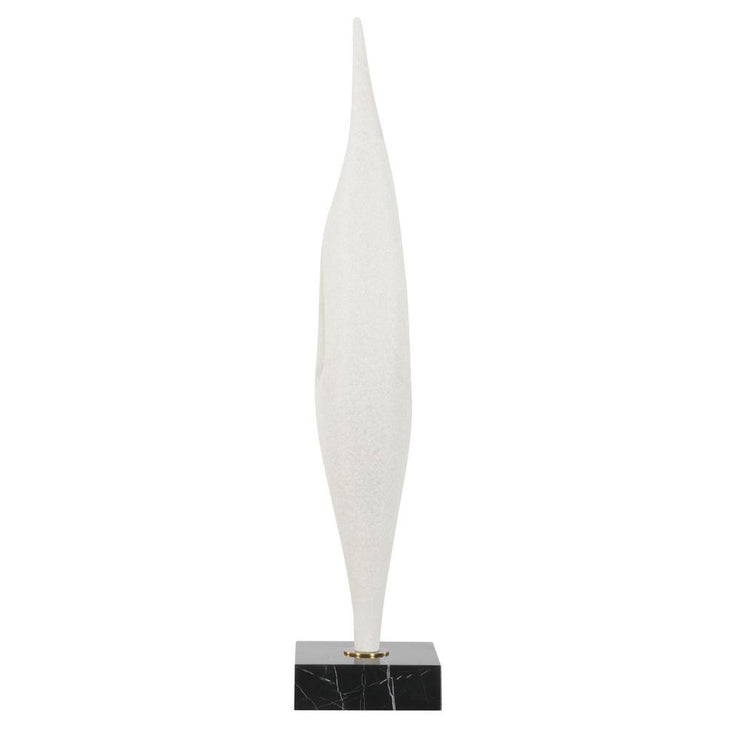 Uttermost Fluid Drop Matte White Stone Sculpture