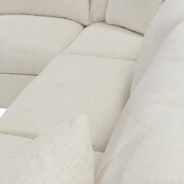 Rowe Furniture Lilah Bone White Plush Chenille Performance Fabric 106” Sectional ~ Express Collection