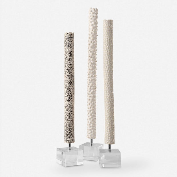 Uttermost Makira Ceramic Set of 3 Sculptural Objects