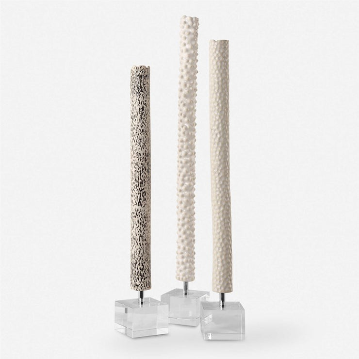 Uttermost Makira Ceramic Set of 3 Sculptural Objects