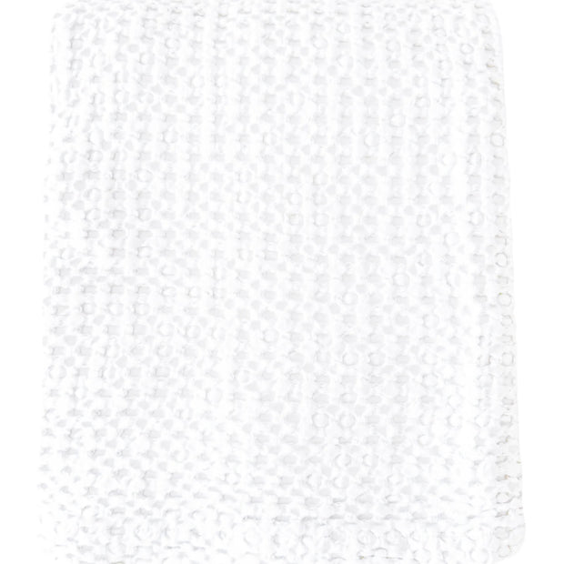 Anaya Home Stonewashed Cotton Queen Bed Blanket ~ White