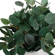 Uttermost Essence Eucalyptus Accent Potted In a Sculpted Gloss White Vase
