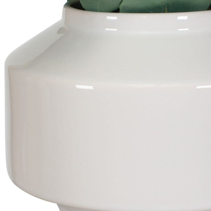 Uttermost Essence Eucalyptus Accent Potted In a Sculpted Gloss White Vase