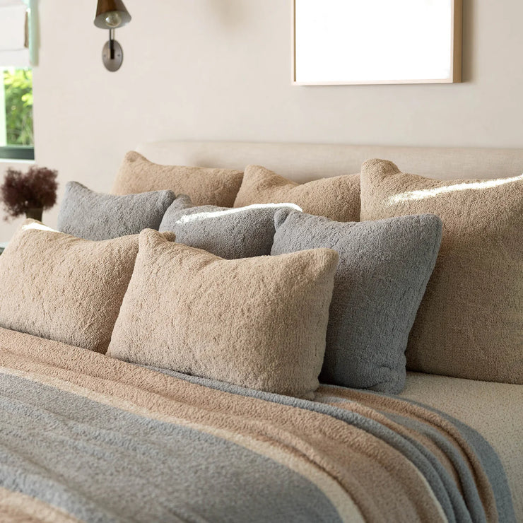 Kashwere Ultra Soft Stone 20x20 Plush Pillow with Plush Insert