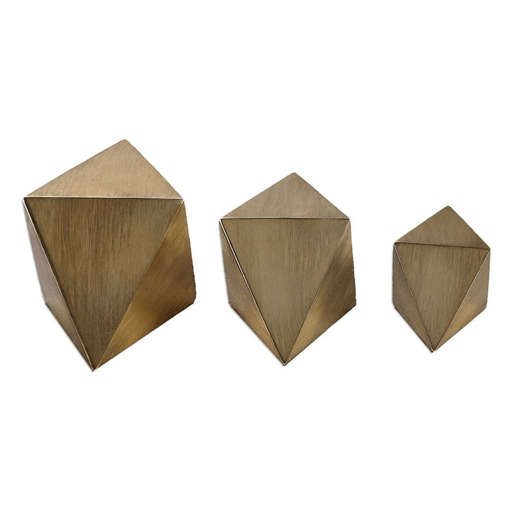 Uttermost Rhombus Set of 3 Tabletop Sculptures