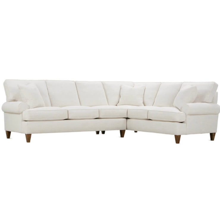 Rowe Furniture Cindy Nomad Snow Performance Fabric 92” Sectional ~ Express Collection