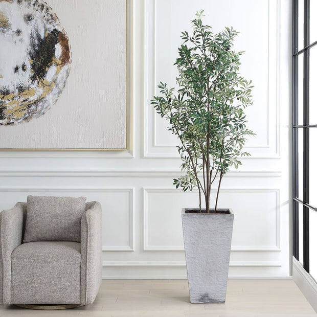 Uttermost Sonora Olive Tree In A Textured Gray Concrete Planter