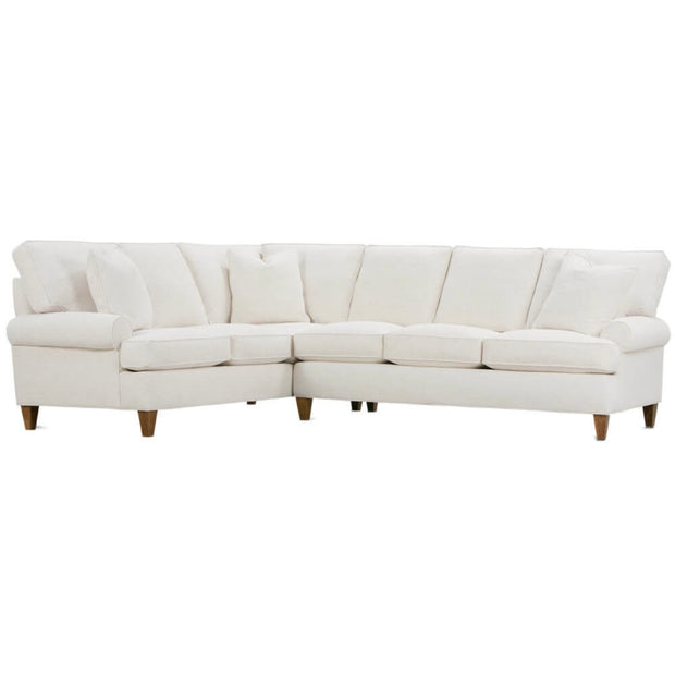 Rowe Furniture Cindy Nomad Snow Performance Fabric 92” Sectional ~ Express Collection