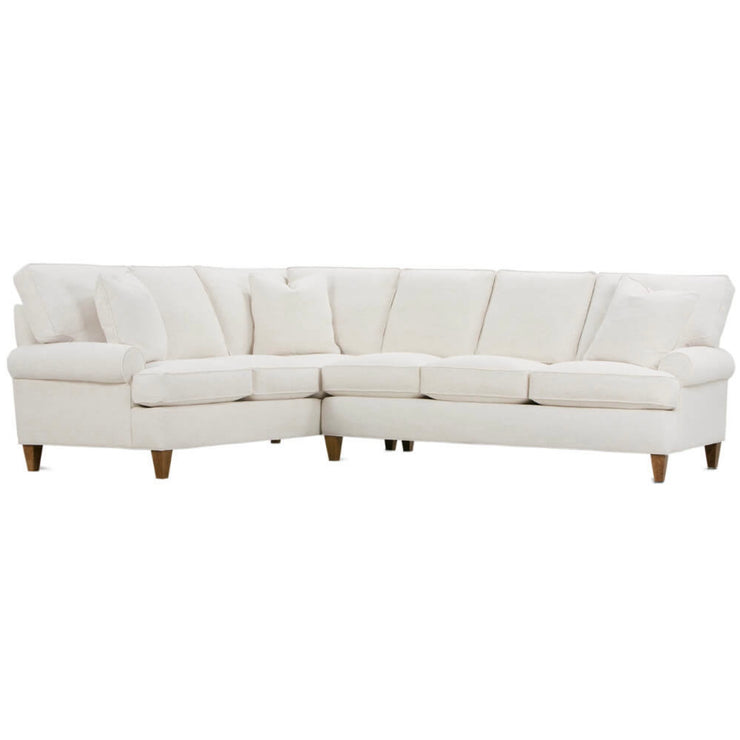 Rowe Furniture Cindy Nomad Snow Performance Fabric 92” Sectional ~ Express Collection