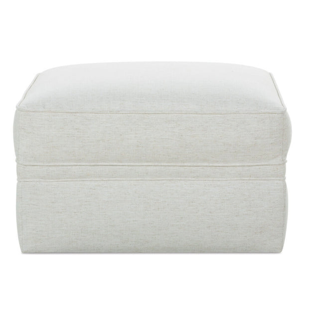 Rowe Furniture Kara Nomad Snow Performance Fabric Ottoman ~ Express Collection