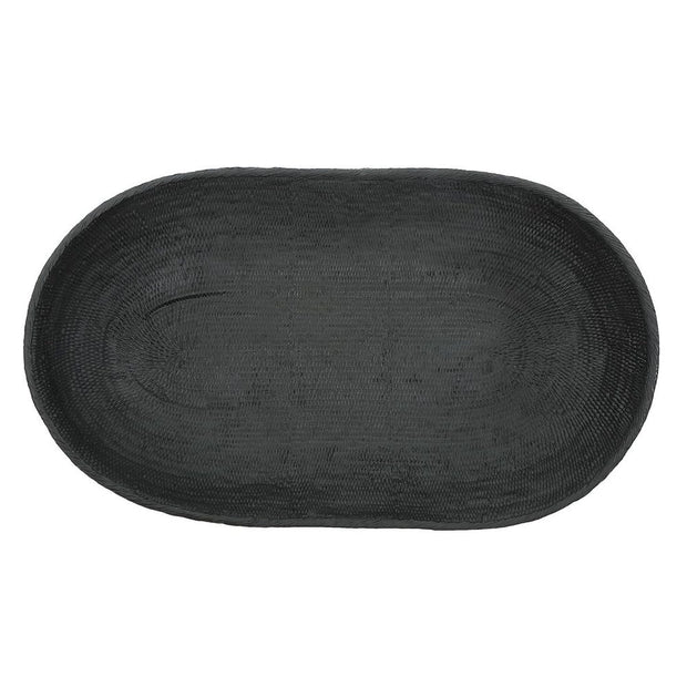 Uttermost Ember Weave Rich Black Finish Bowl ~ Indoor And Outdoor Use