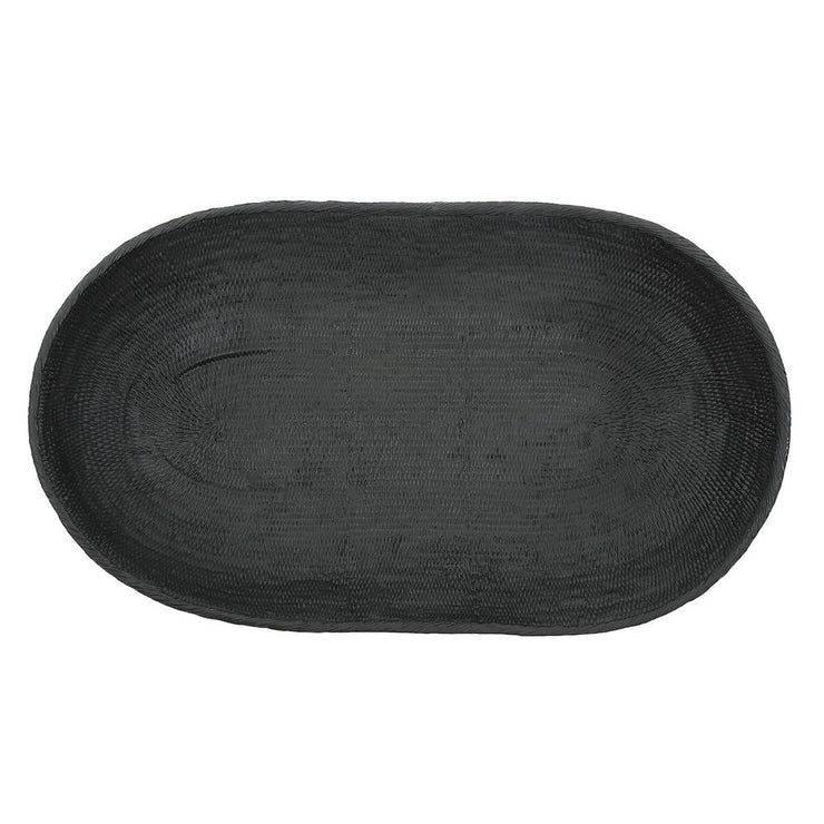Uttermost Ember Weave Rich Black Finish Bowl ~ Indoor And Outdoor Use