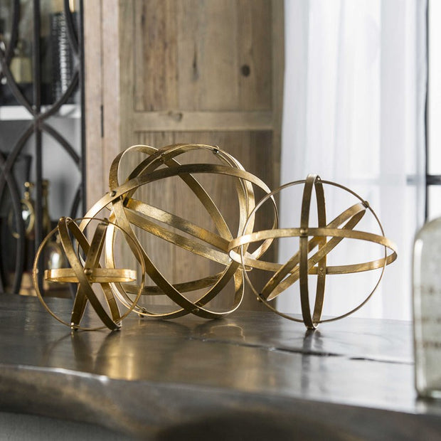 Uttermost Stetson Spheres Gold Leaf  Set of 2 Objects