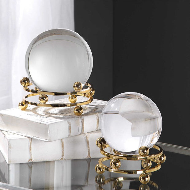 Uttermost Alega Crystal Spheres Set of 2 Objects