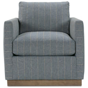 Rowe Furniture Allie Blue Stripe Swivel Chair ~ Express Collection