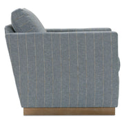 Rowe Furniture Allie Blue Stripe Swivel Chair ~ Express Collection
