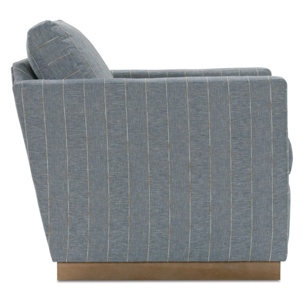 Rowe Furniture Allie Blue Stripe Swivel Chair ~ Express Collection