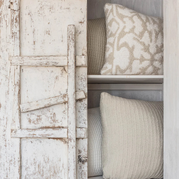 Kashwere Ultra Plush Damask Cloud Pillows with Plush Inserts Available In Creme, Stone and Ice Blue