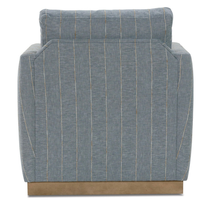 Rowe Furniture Allie Blue Stripe Swivel Chair ~ Express Collection