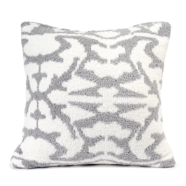 Kashwere Ultra Plush Damask Cloud Pillows with Plush Inserts Available In Creme, Stone and Ice Blue