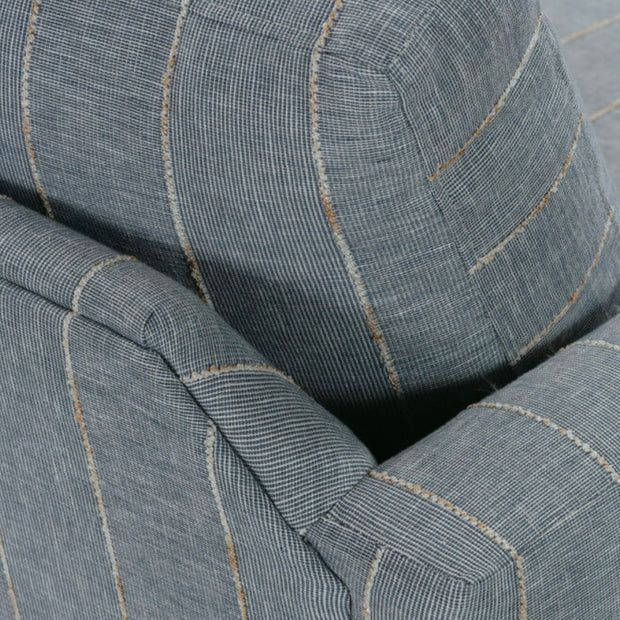 Rowe Furniture Allie Blue Stripe Swivel Chair ~ Express Collection