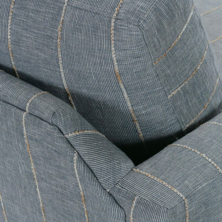 Rowe Furniture Allie Blue Stripe Swivel Chair ~ Express Collection