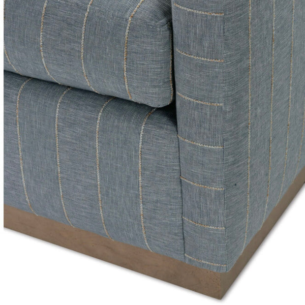 Rowe Furniture Allie Blue Stripe Swivel Chair ~ Express Collection