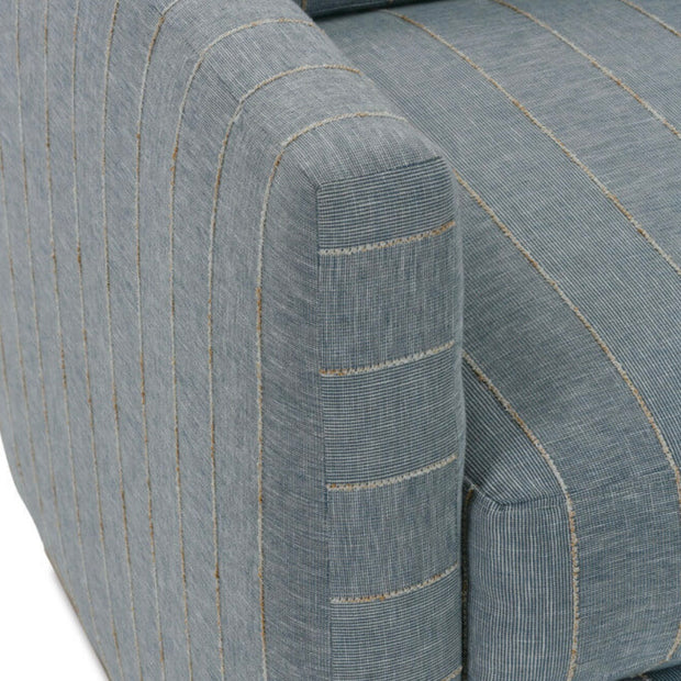 Rowe Furniture Allie Blue Stripe Swivel Chair ~ Express Collection
